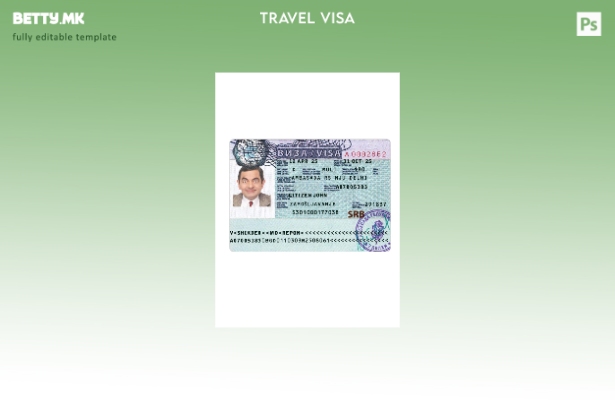 Модерен стилски шаблон за сегашна виза за Србија